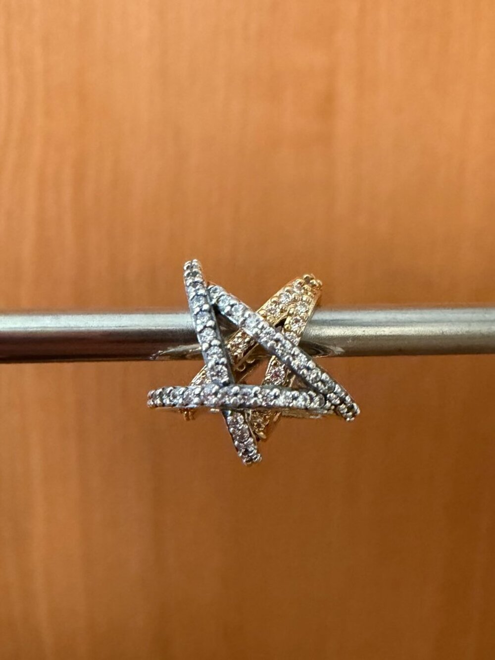 Pandora Open Works 14k Gold Plated & Silver Star